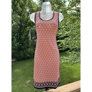 Max Studio Geometric Orange and Black Maxi Dress